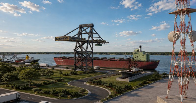 Carreira de embarcações e cais do Estaleiro Ojuara